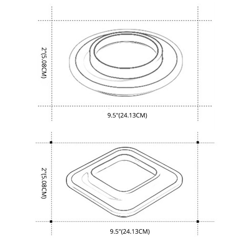 Simplicity Geometrical Flush Ceiling Light Fixture Acrylic LED Aisle Flush Mount Fixture