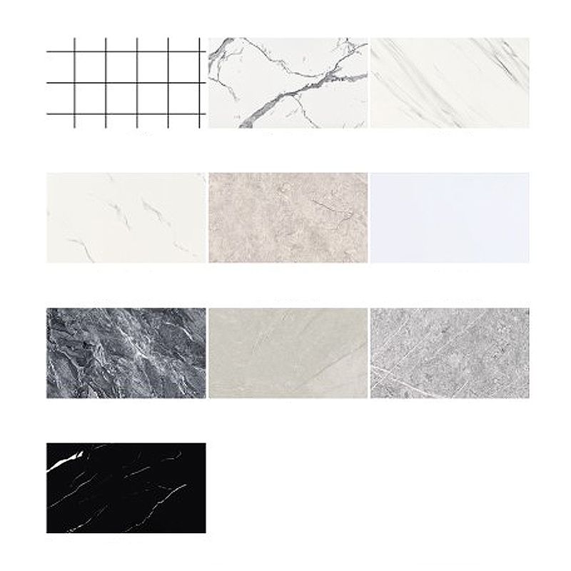 Modern Stain Resistant Tile PVC Singular Peel & Stick Tile for Backsplash Wall