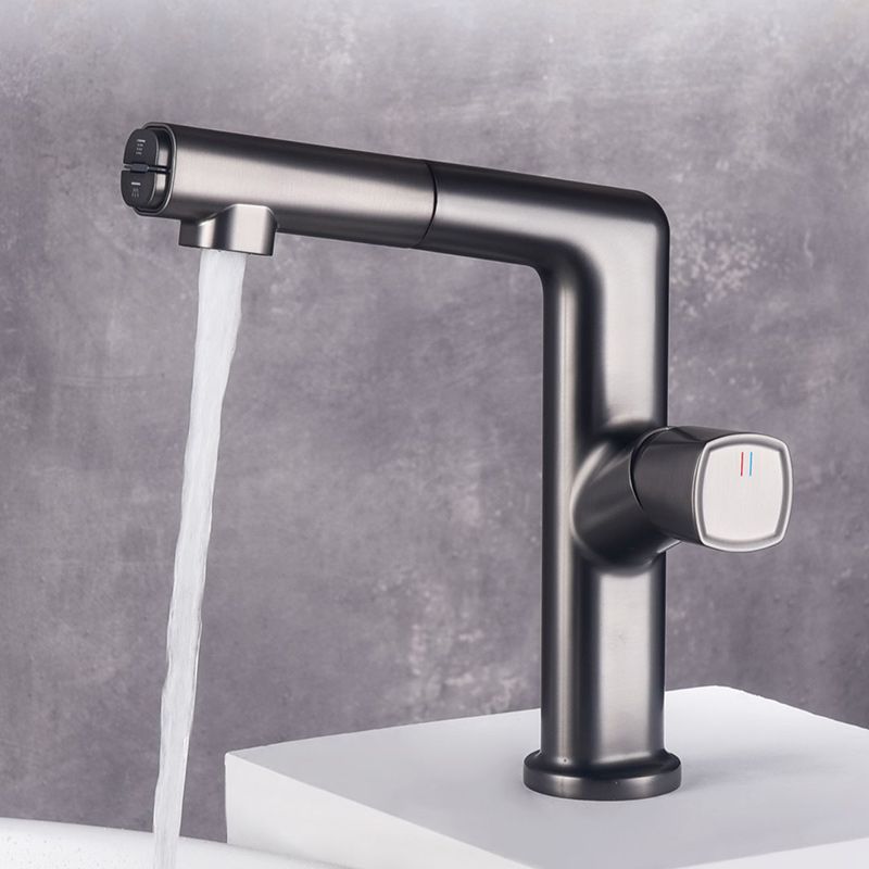 Modern Single Handle Sink Faucet Brass Square Bathroom Faucet