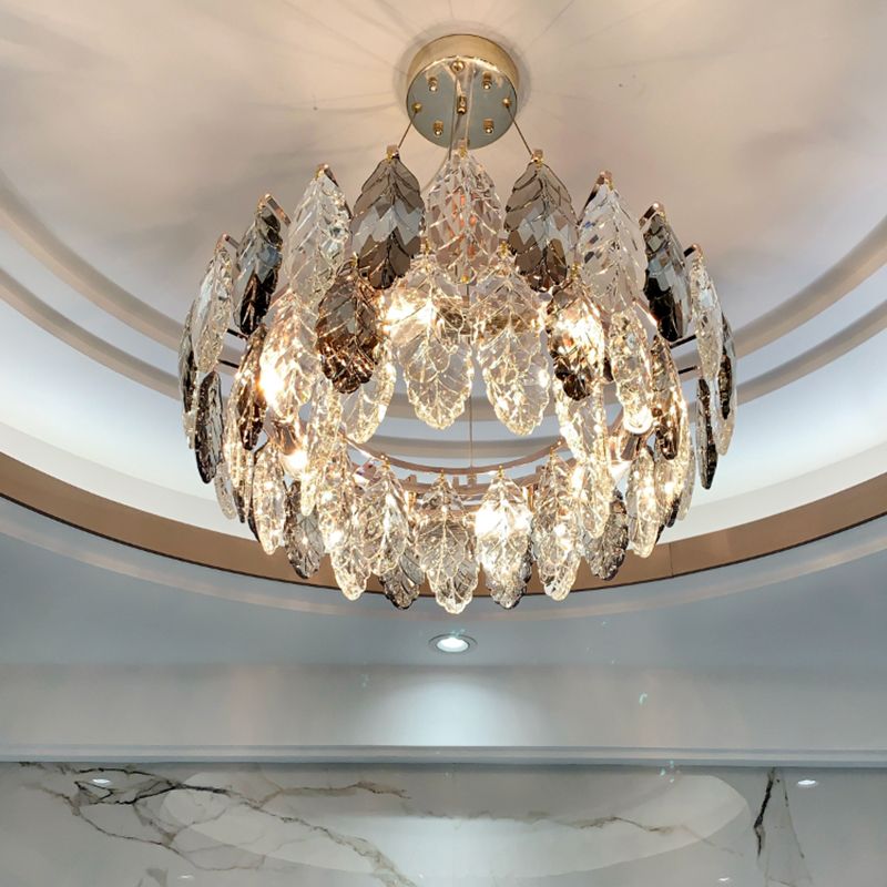 Candelera de cristal de lámpara de lámpara de estilo moderno para sala de estar de dormitorio