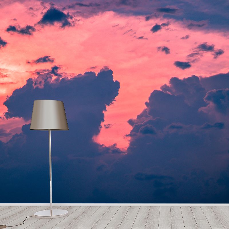 Cloudscape Over Sky Mural Water Resistant Wall Art for Home Decor, Customized Size Available