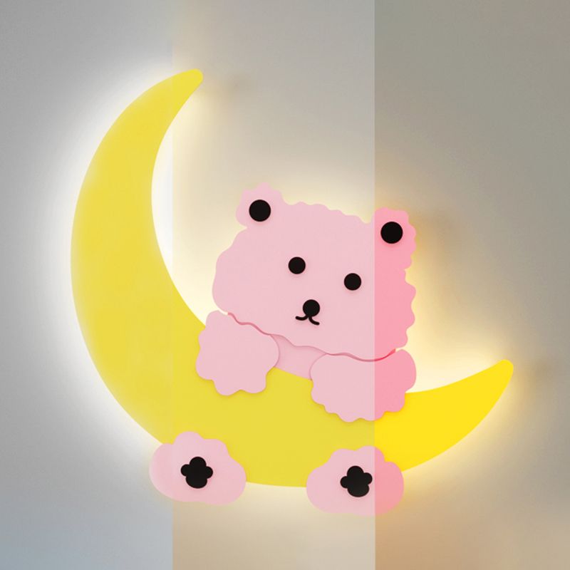 Modern Style Unique Shape Wall Sconce Metal 1 Light Sconce Lighting for Children's Room