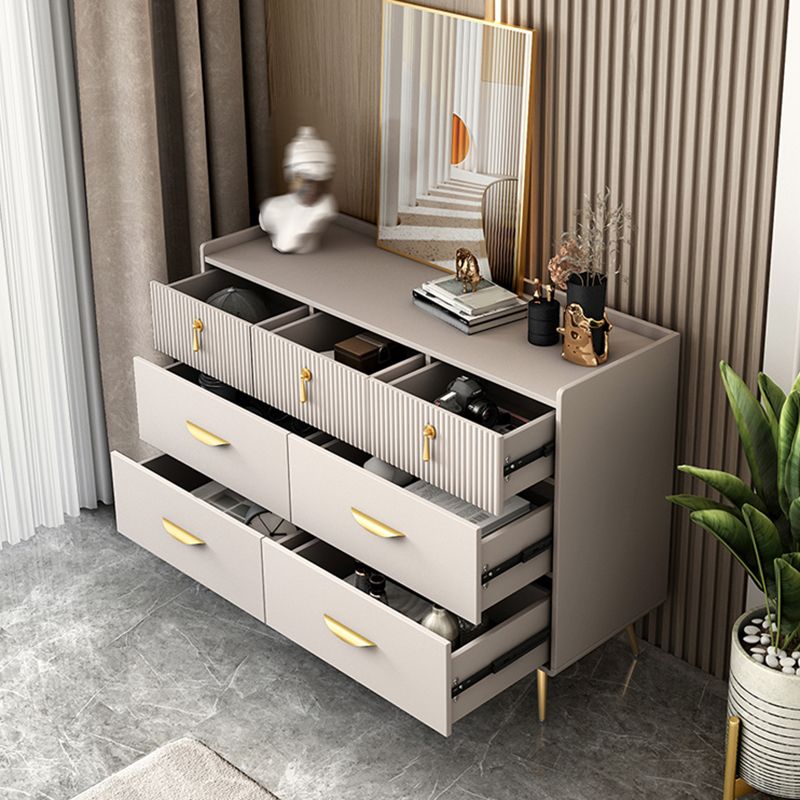Manufactured Wood Dresser Glam Storage Chest with 6/7 Drawers