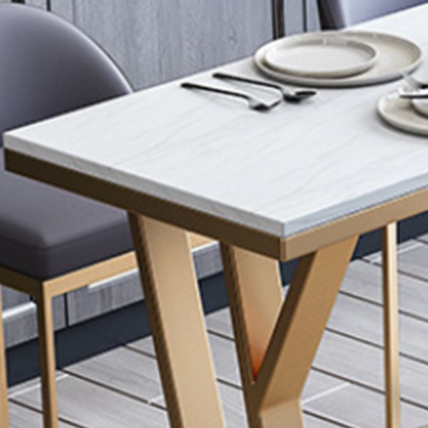 1/2/3/5/7 Pieces Modern Rectangular Pub Table Set Sintered Stone Top Bistro Table Set