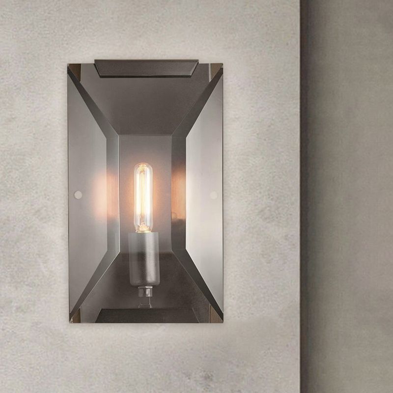 Langwerpige SCONCE LIMMTE MODERE KRISTAL RECHTANGANGANGANTAND 1 KOPPACTOR WANDELE MOETEN LAMP IN ZWART