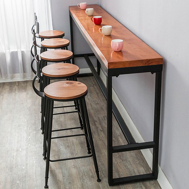 Contemporary Bar Table Set 1/6/11 Pieces Rectangle Solid Wood Counter Table