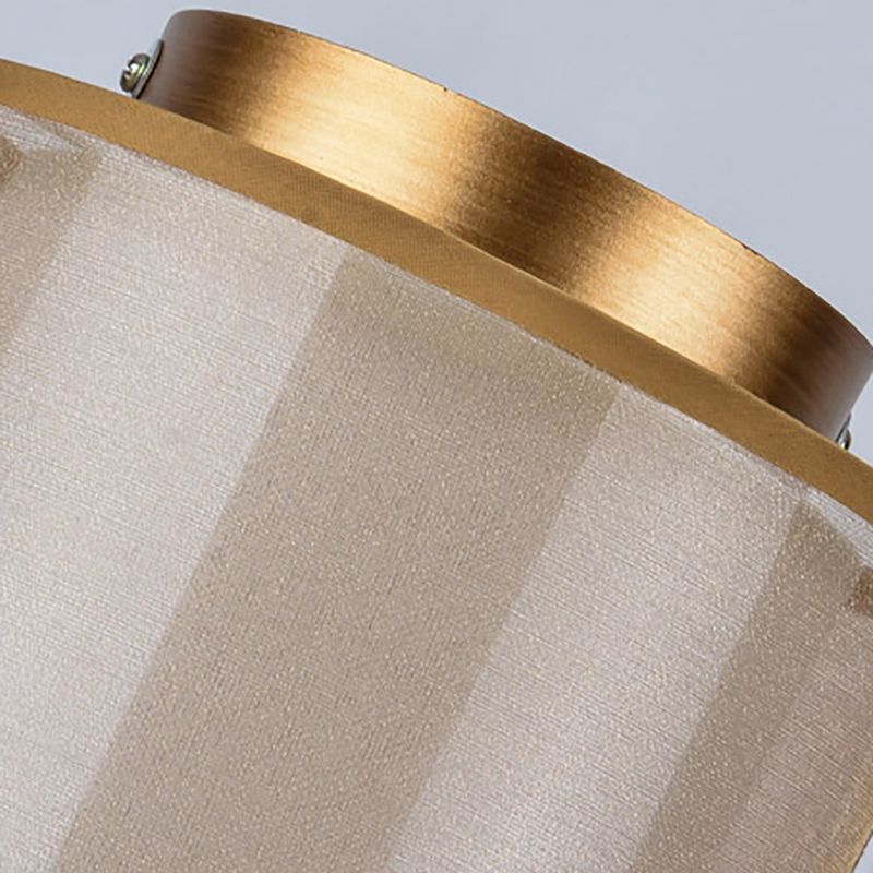 Luz de montaje de techo geométrico de tela Luz de luz de montaje tradicional Luz montada en el techo del pasillo