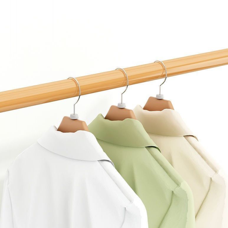 Contemporary Style Wardrobe Armoire Bamboo Armoire with Garment Rod for Home