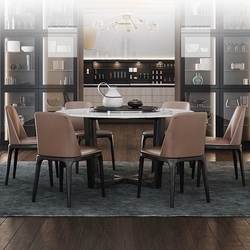 Industrial Dining Side Chair Upholstered Dining Accent Chair