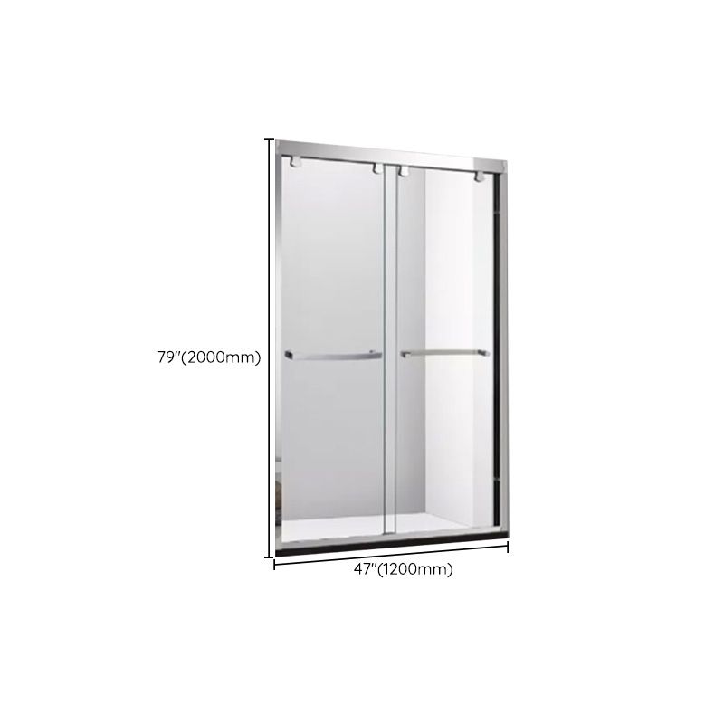 Semi Frameless Dual Move Shower Screen Clear Glass Shower Door