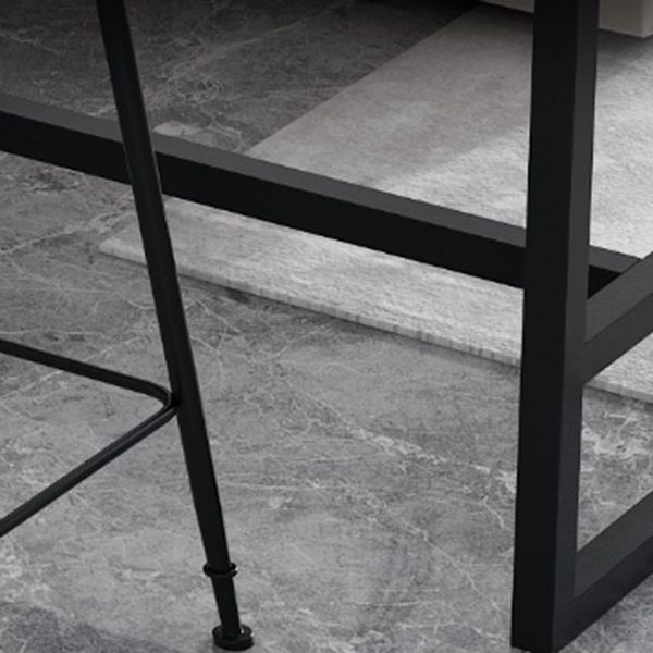 Contemporary Rectangle Bar Table Set 1/3/5 Pcs Iron Frame Bar Table and Stools