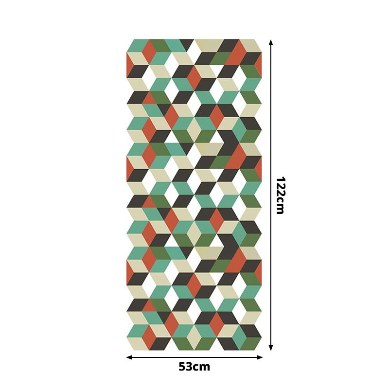 3D Cube Peel Wallpaper Panels Modern Amazing Matrix Wall Covering in Green, 4' x 20.5"