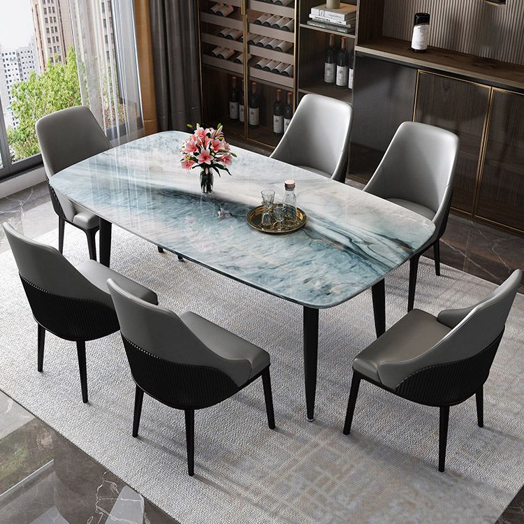 Rectangle Dining Site Table Contemporary 4 Legs Dining Room Table