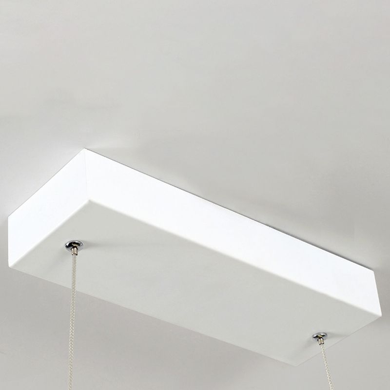 Linear Metal LED Island Light Fixture Modern Ceiling Pendant Light for Dining Room