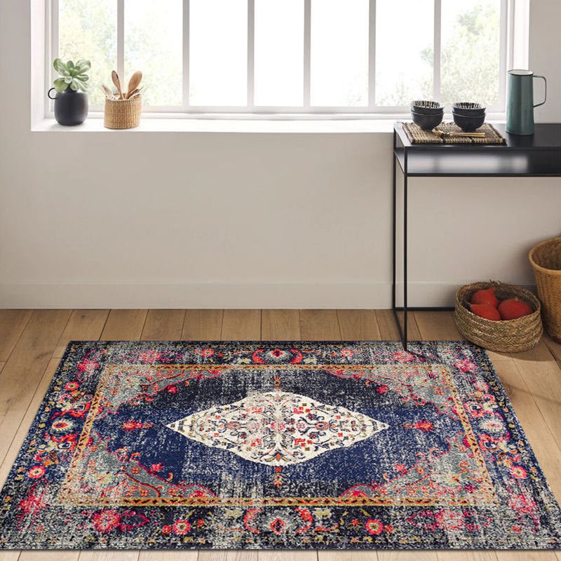 Persianer geometrischer Muster Teppich Multikolored Synthetics Fläche Teppich nicht rutschfestige Unterstützung Easy Care Indoor Teppich für Dekor