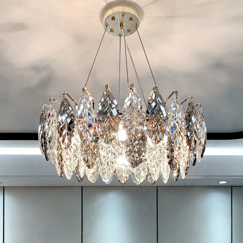 Candelera de cristal de lámpara de lámpara de estilo moderno para sala de estar de dormitorio