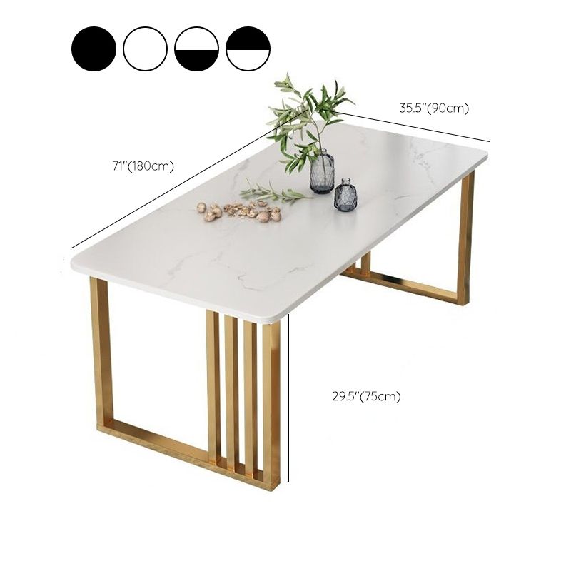 Traditional Luxury Dining Table Rectangle Slate Dining Table for Dining Room