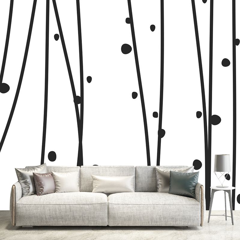 Große moderne Wandtapete, dunkle Farbe, Geometrie-Wanddekoration, individuelle Größe erhältlich