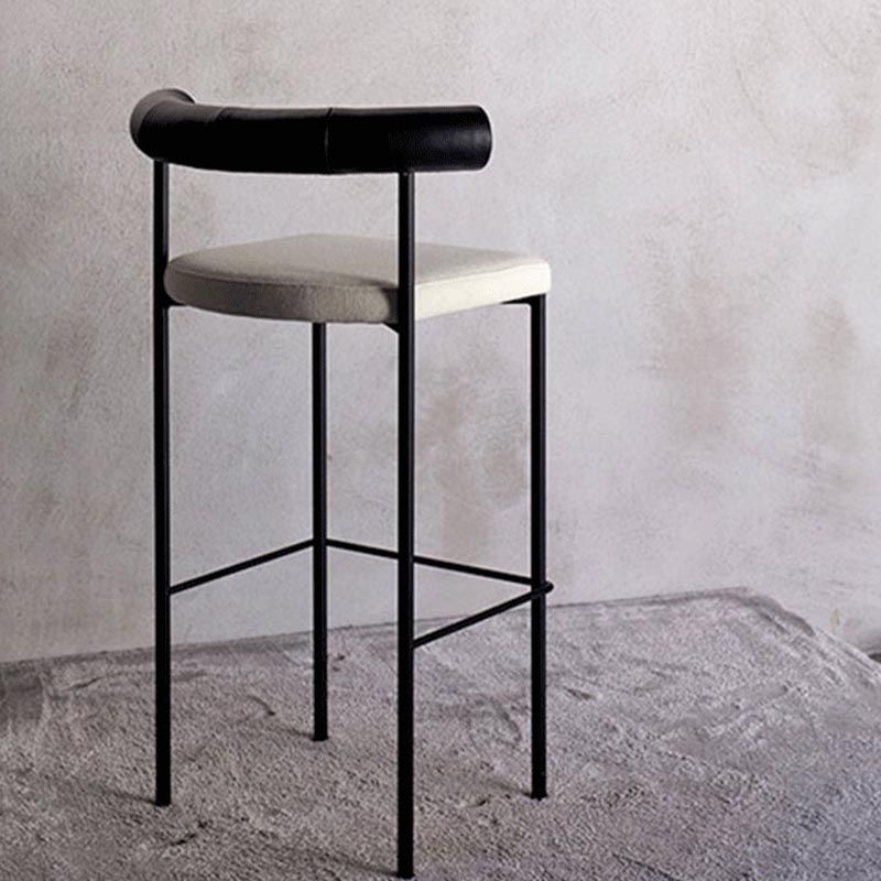 Upholstered Armless Dining Chairs Contemporary Open Back Side Furniture in Matte Finish