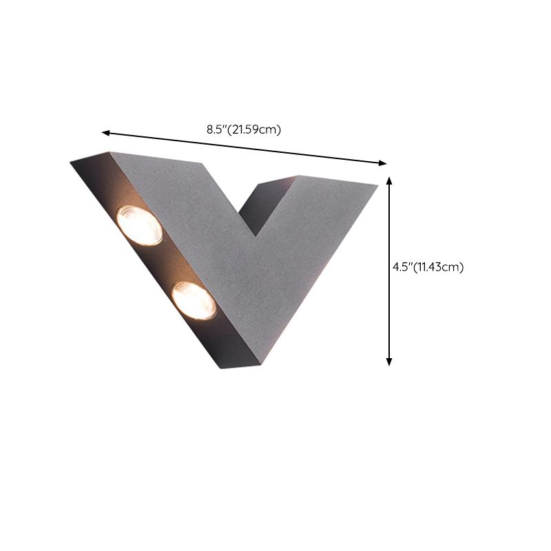 Modern Wall Sconce Waterproof Outdoor Sconce Light Fixture in Black