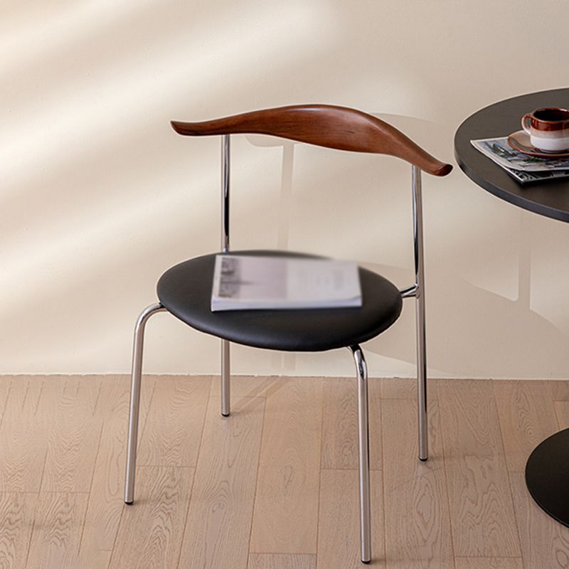 Chaises latérales rembourrées de style contemporain chaises de salle à manger sans corne de corne à la maison pour la maison