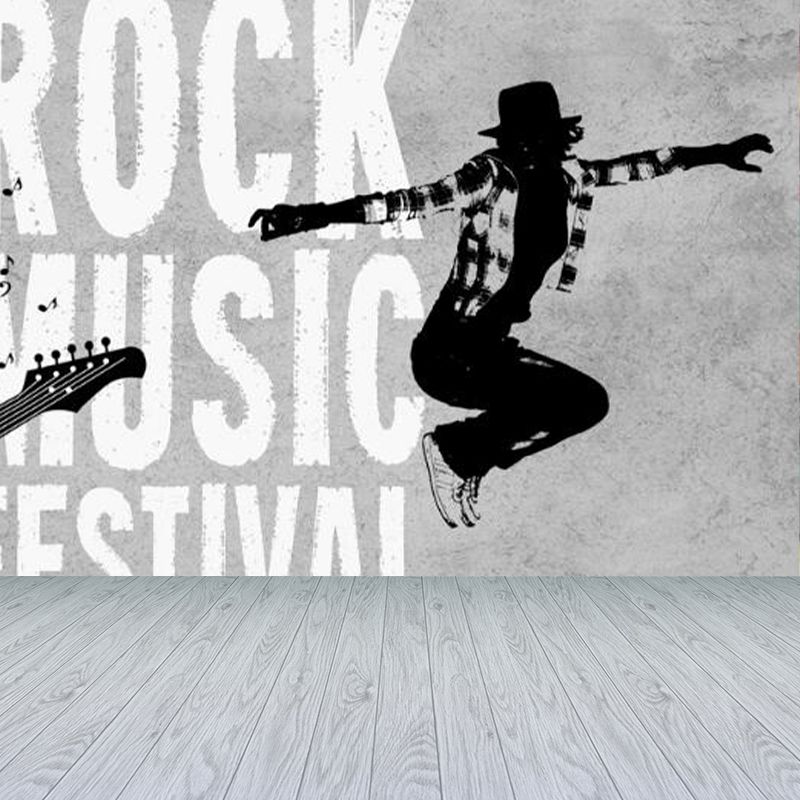 Novel Graffiti Wall Mural Modern Decorative Living Room Wall Art, Custom Size Available