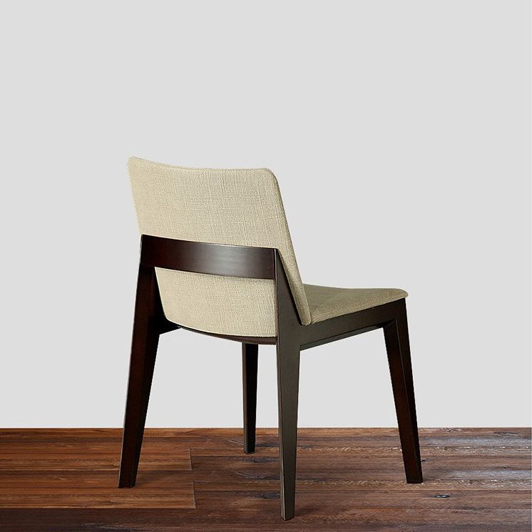 Solid Wood Armless Dining Chairs Upholstered Dining Accent Chair