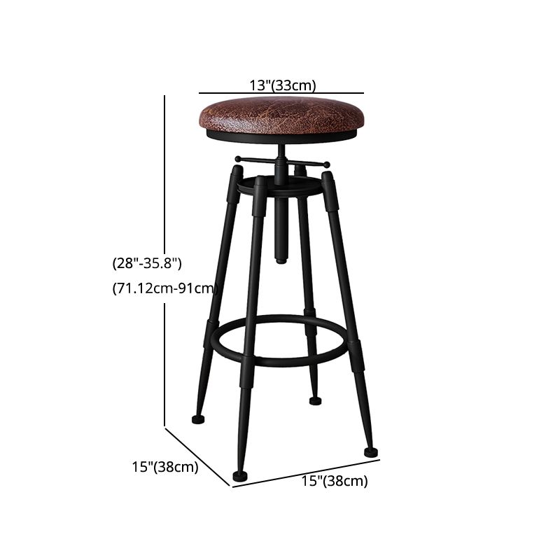 Industrielle armlose hingelbare Counterhocker Iron Restaurant Barhocker mit Pedal