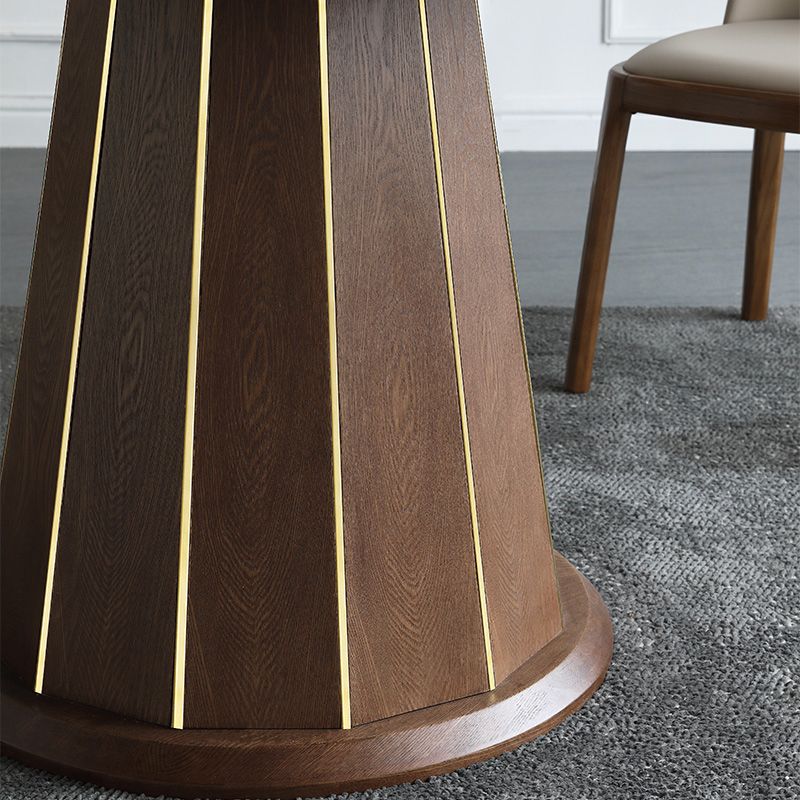 Contemporary 1/4/5/7 Pieces Dining Sintered Stone Dining Table Set with Wooden Legs