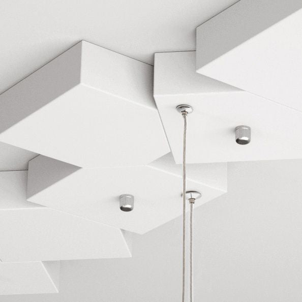 Multiple Square Island Pendant Lighting Modern Art Deco Metal LED Island Lamps for Art Gallery