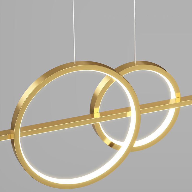 4-Lights Modern Island Pendants Metal Pendant Lights for Dining Room