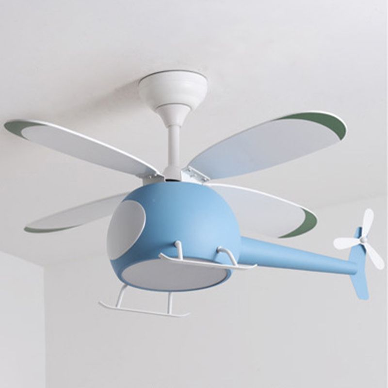 Multi Light Ceiling Fan Lighting Modern Style Metal Ceiling Fan Lighting for Bedroom