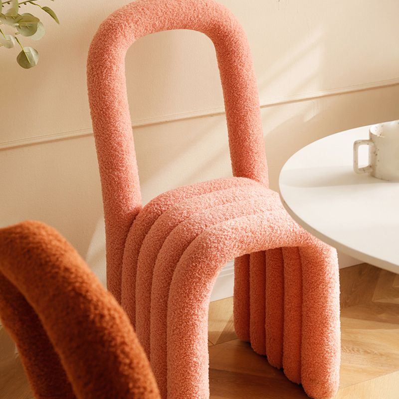 Silla lateral moderna de la cocina de las sillas laterales de las lanas de cordero 16" espalda abierta ancha que cena la silla lateral