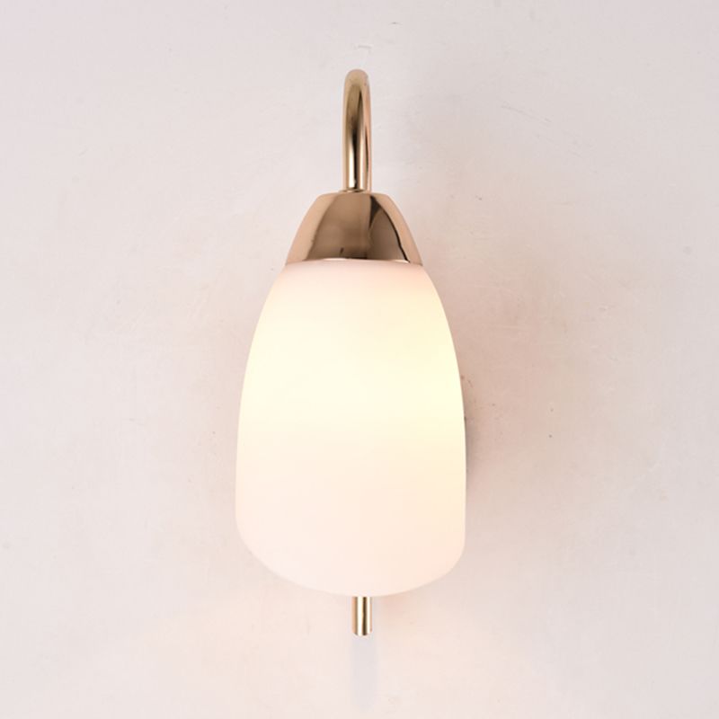 Light Luxury Wall Mount Light Geometry Shape Wall Lamp with Glass Shade for Bedroom