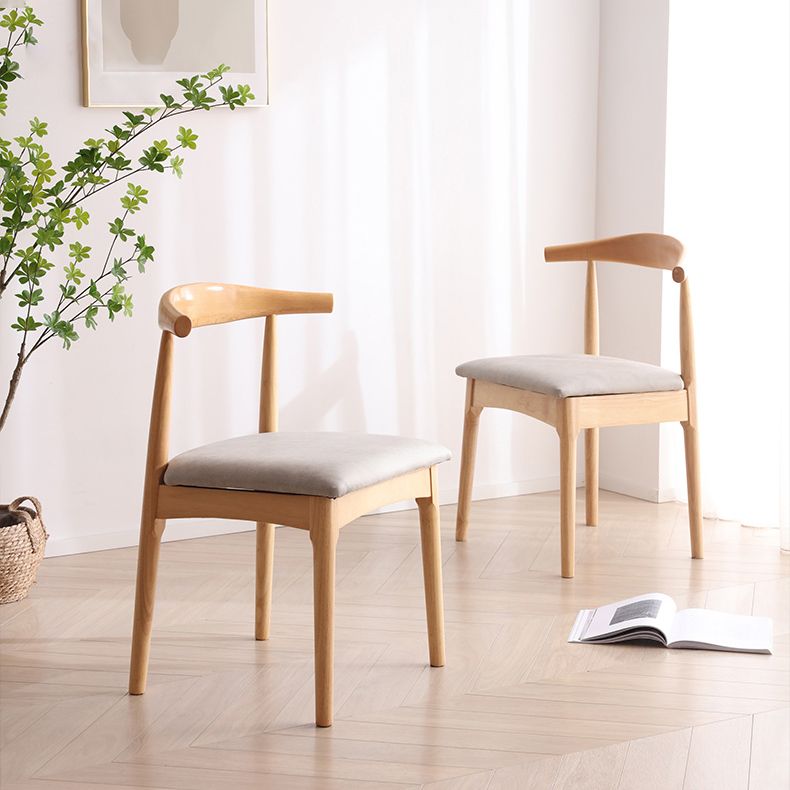 Chaise de salle de maison scandinave ouverte en bois ouvert chaise de salle à manger rembourrée