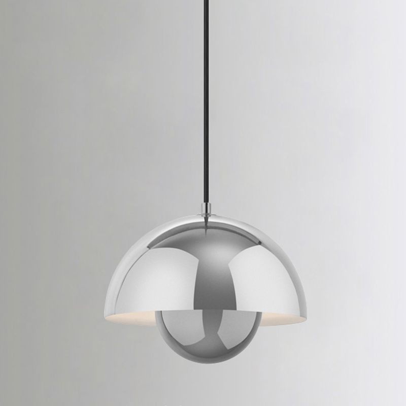 Domed Hanging Pendant Light Minimalist Metal Hanging Light Fixture