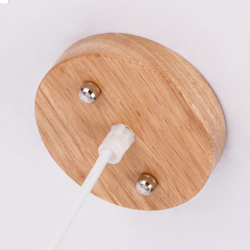 Houten geometrische hangende lamp Minimalistisch lampje met één bulb voor eetkamer