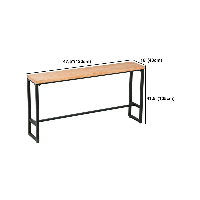 Industrial Rectangular Bar Table Set 1/5 Pieces Wooden Counter Table with High Stools