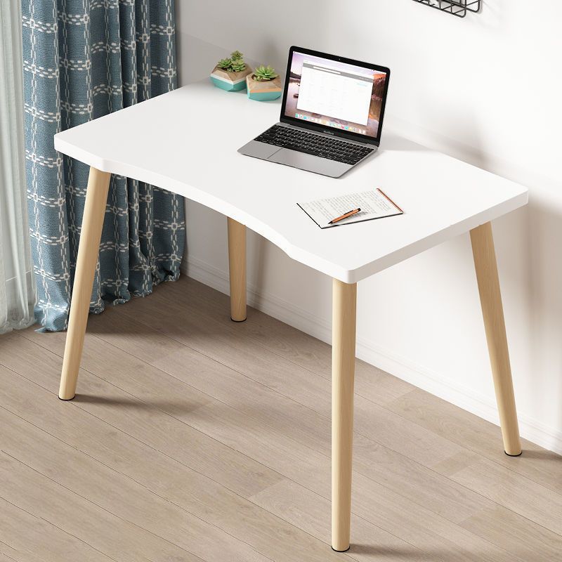 Free Form Contemporary Writing Desk Manufactured Wood Parsons Base Desk