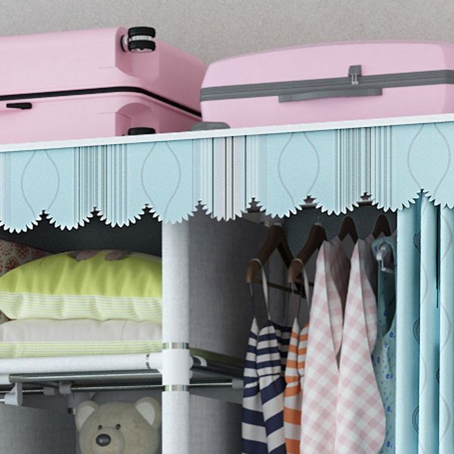 Steel Wardrobe Closet with Legs Modern Wardrobe Cabinet for Home