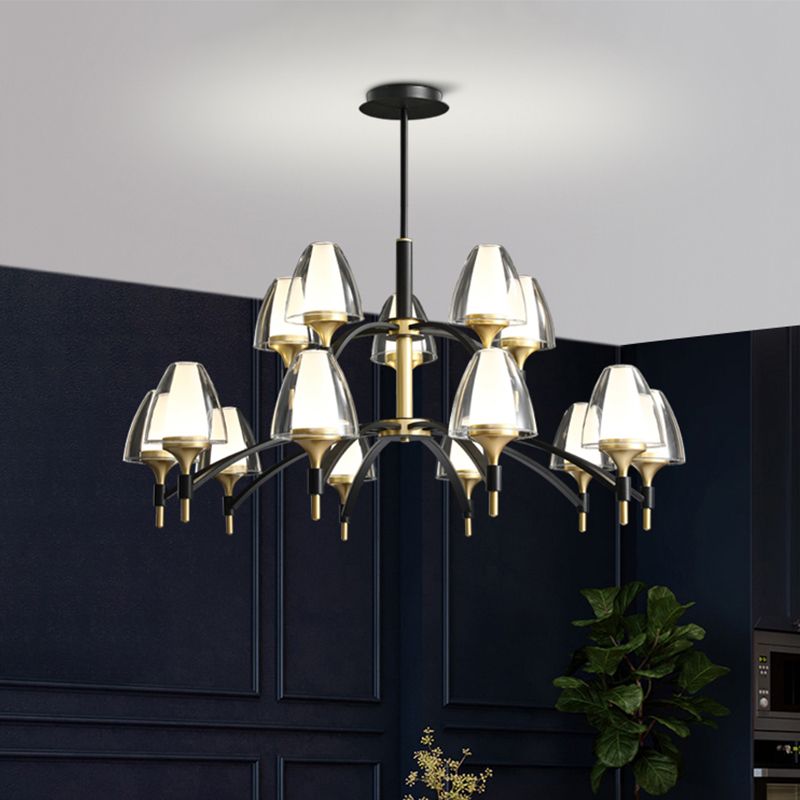 Black Aluminum Pendant Lights Minimalism Ceiling Pendant Light for Living Room