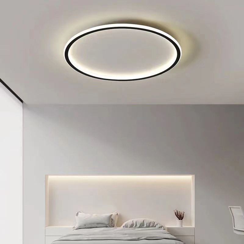 Plafonnier rond de style simple et moderne, éclairage encastré en aluminium à 1 lumière