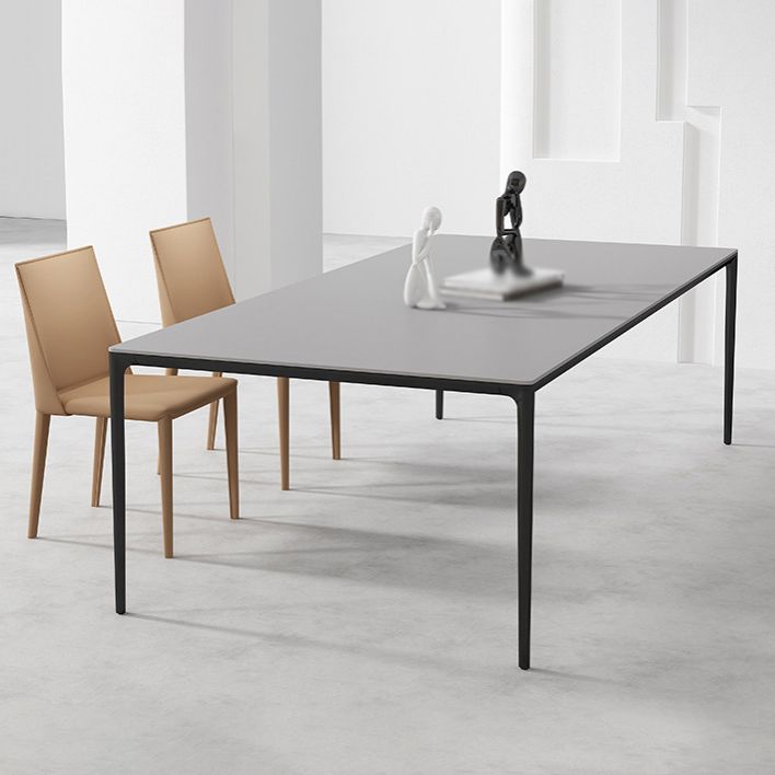 Modern Sintered Stone Top Dining Set Rectangle 1/2/3/5 Pieces Dining Table with Chairs