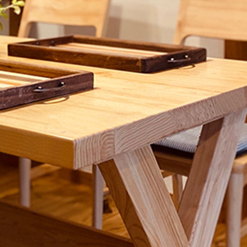 Trestle Base Dining Room Table Wood Dining Table for Dining Room