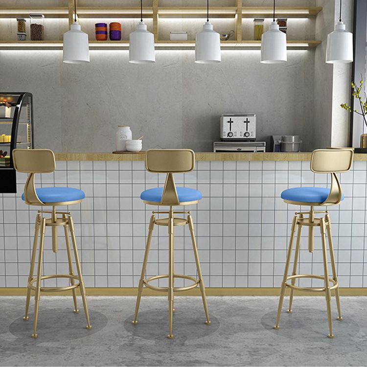 Industrial Armless Liftable Counter Stool Iron Cafe Bar Stool with Pedal