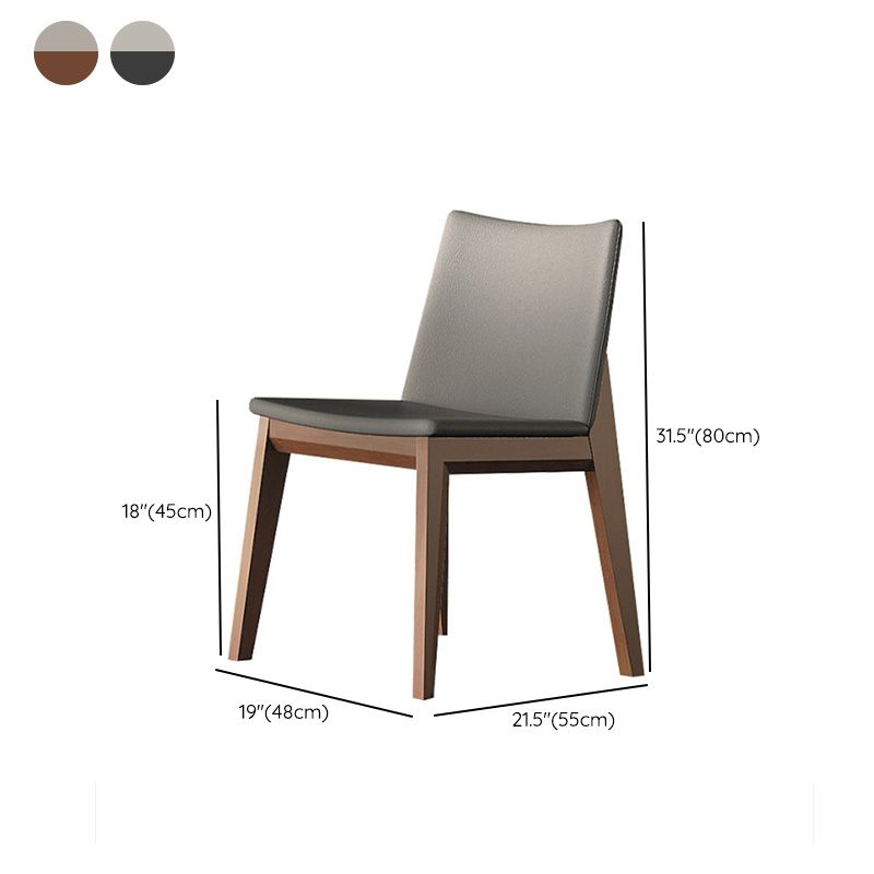 Traditional Style Chair Wood Solid Back Dining Room Chair for Dining Room