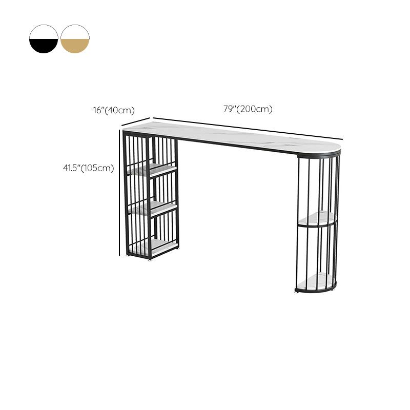 Industrial Style Bar Table Set 1/3 Pieces Stone Fixed Counter Table Set
