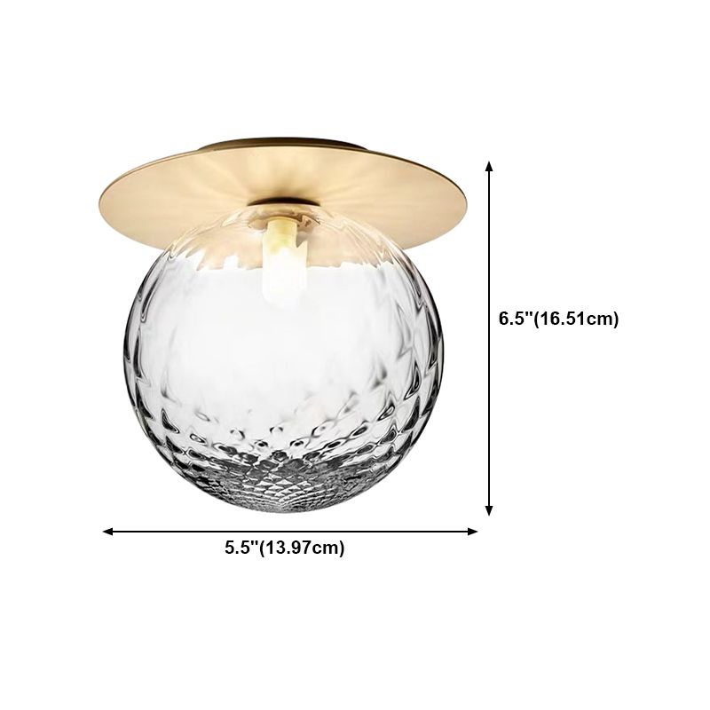 Sphere Ceiling Mounted Fixture Nordic Style Glass Ceiling Light Fixture