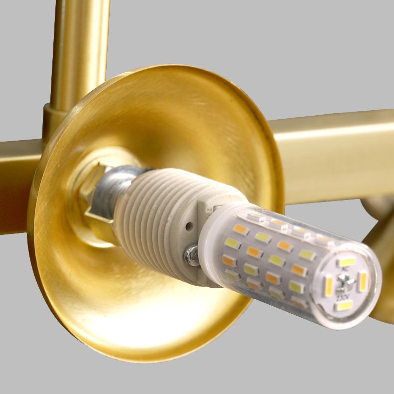 Zeitgenössische Anhänger Lichter Sphere Glass Island Beleuchtungsideen in Gold