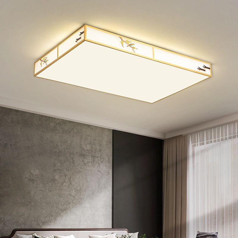 Modern Ceiling Lamp Geometric LED Flush Mount Light Fixture with Acrylic Shade